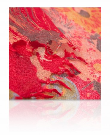 Палантин Женский W-BRUSH.FLOWER/MAROON